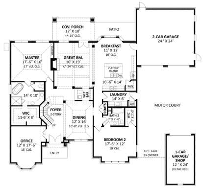 Main Floor  for House Plan #4195-00048