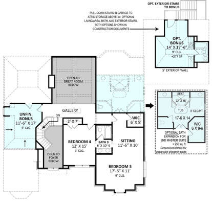 Second Floor for House Plan #4195-00048