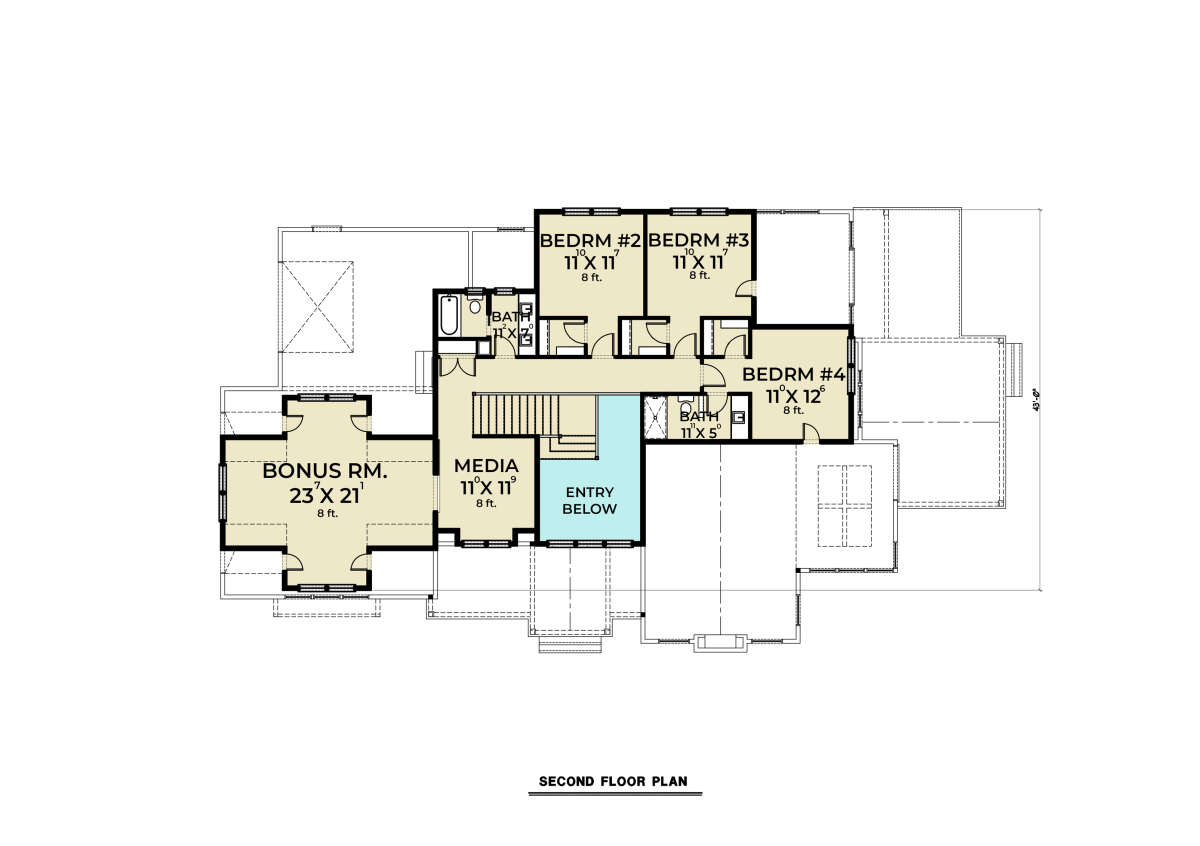 Second Floor for House Plan #2464-00042