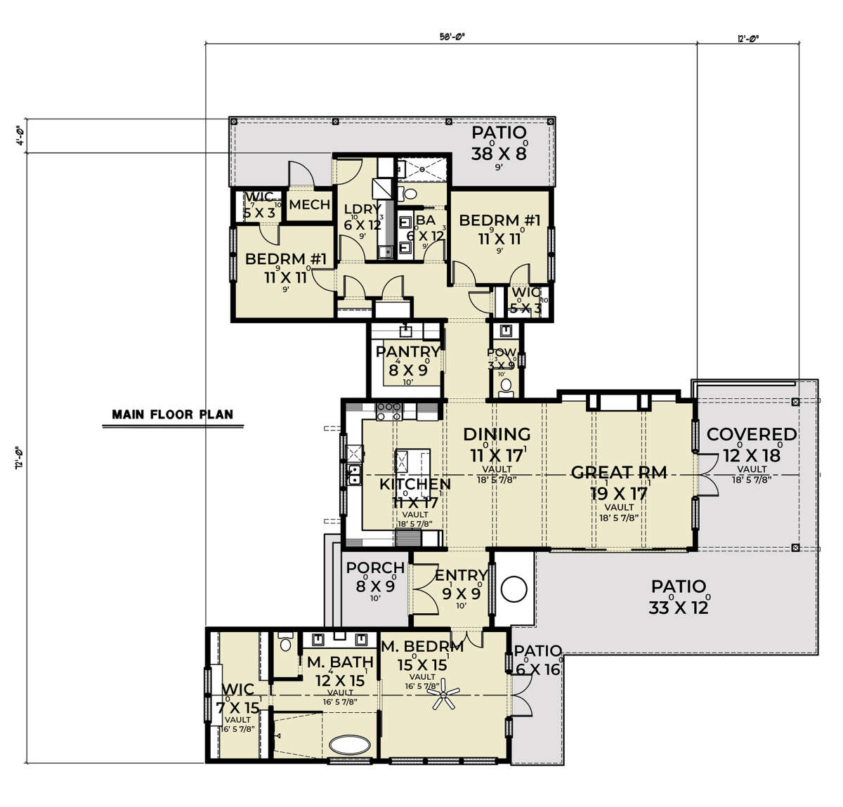 Main Floor  for House Plan #2464-00043