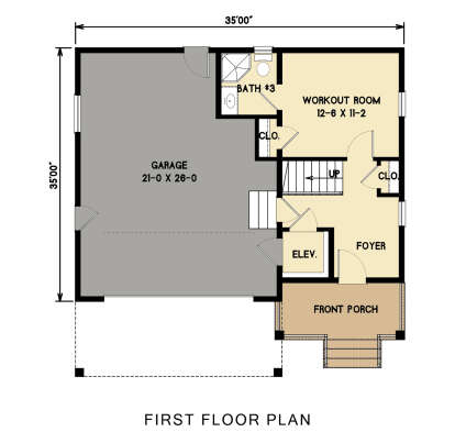 First Floor for House Plan #4351-00052