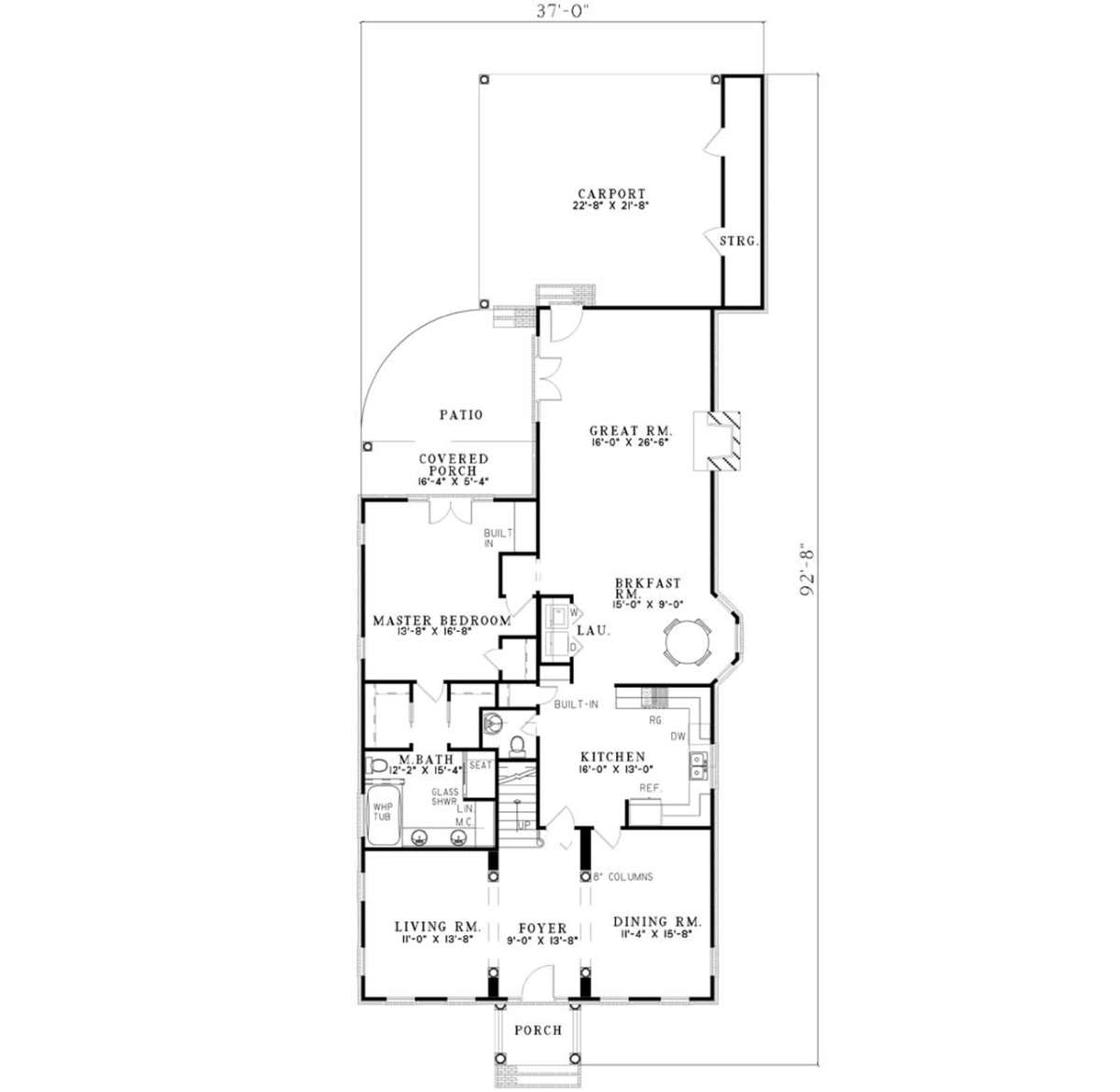 Main Floor for House Plan #110-00010
