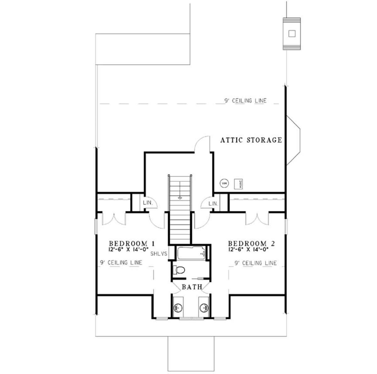 Second Floor for House Plan #110-00010