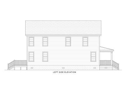 Narrow Lot House Plan #4351-00053 Elevation Photo