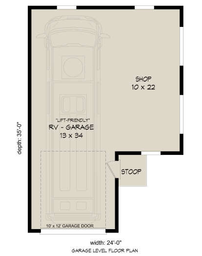 Garage Floor for House Plan #940-00648