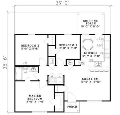 Main Floor for House Plan #110-00011