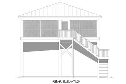 Lake Front House Plan #940-00652 Elevation Photo