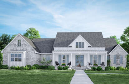 Modern Farmhouse House Plan #9279-00052 Elevation Photo