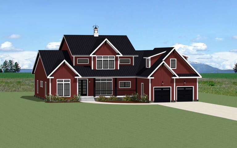 House Plan House Plan #27964 Angled Front Elevation