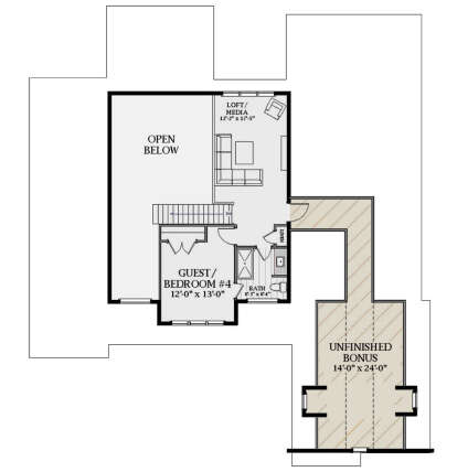 Second Floor for House Plan #6849-00133