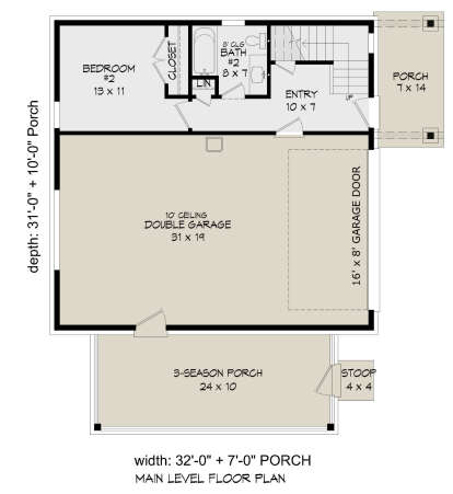 First Floor for House Plan #940-00655