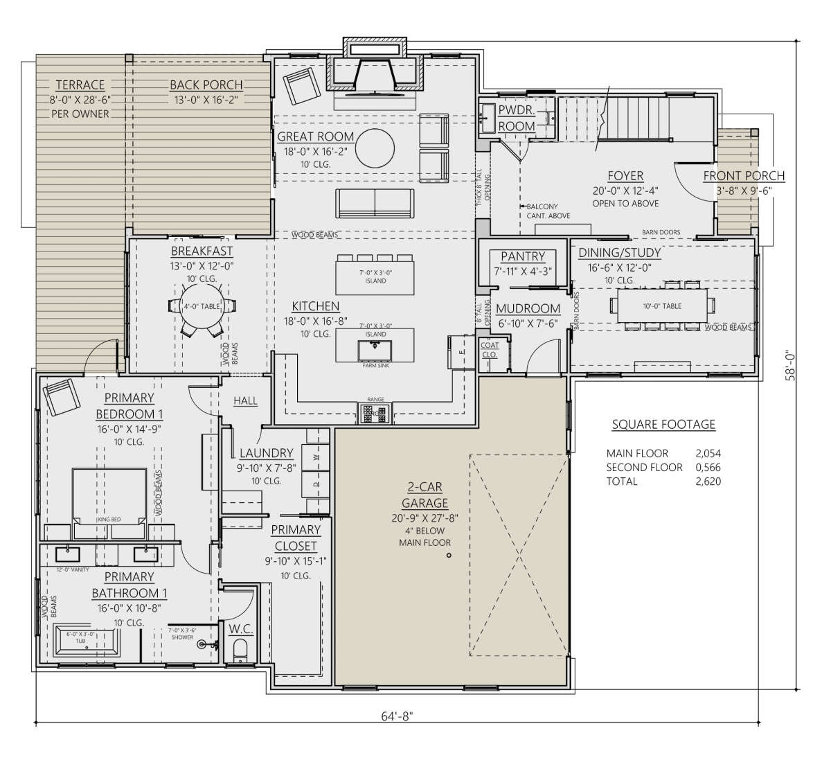 Main Floor  for House Plan #8687-00014