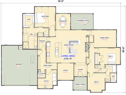 Main Floor  for House Plan #881-00012