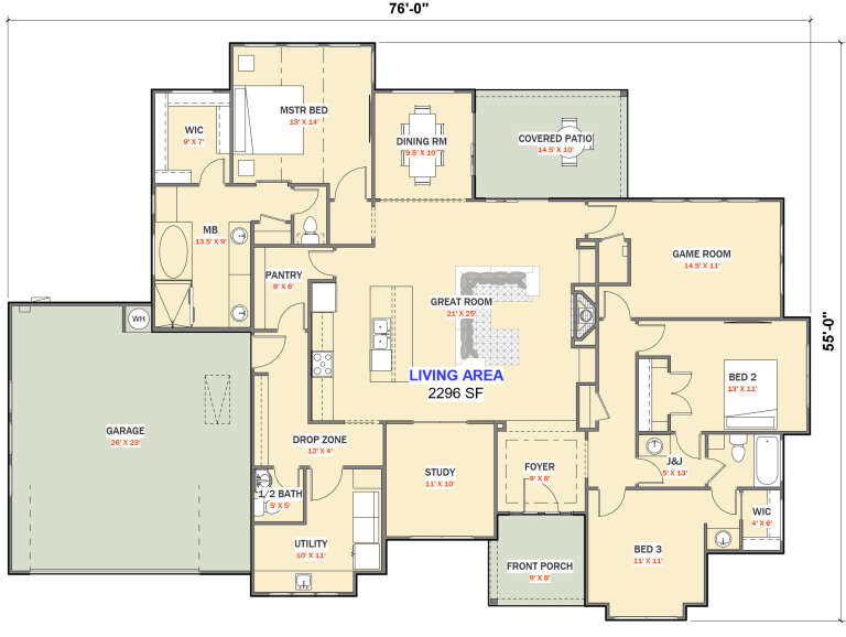 House Plan House Plan #27971 Drawing 1