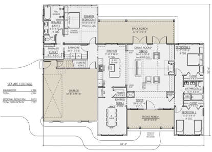 Main Floor  for House Plan #8687-00016