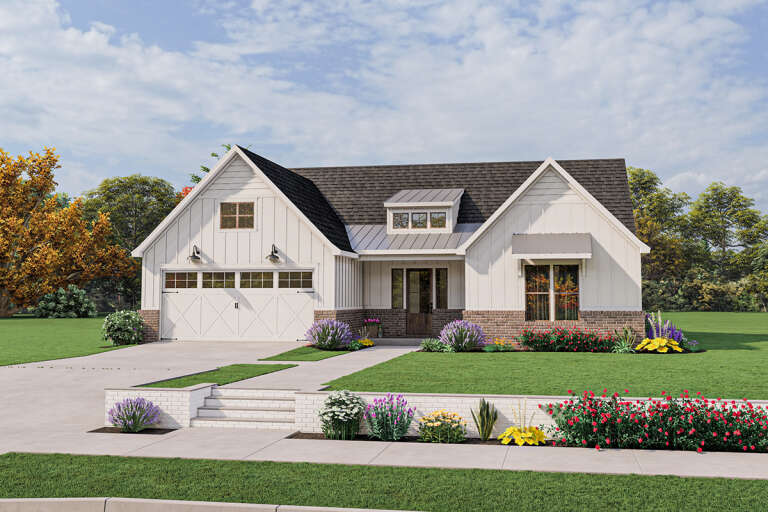 Modern Farmhouse House Plan #4534-00087 Elevation Photo