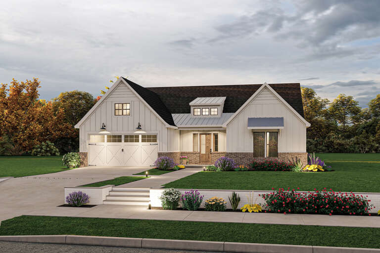 Modern Farmhouse House Plan #4534-00087 Elevation Photo