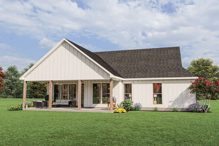 Modern Farmhouse House Plan #4534-00087 Elevation Photo