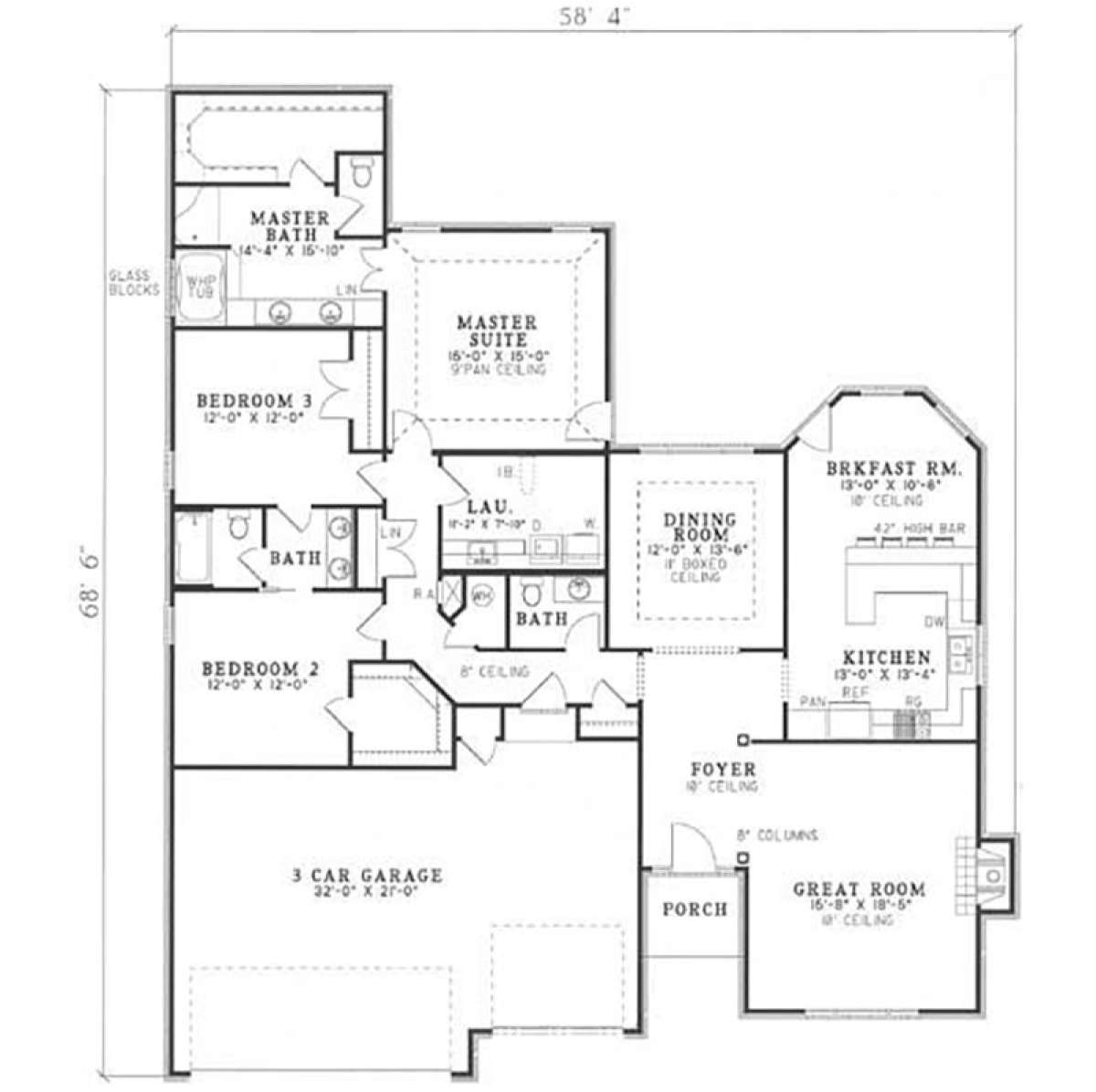 Main Floor for House Plan #110-00013