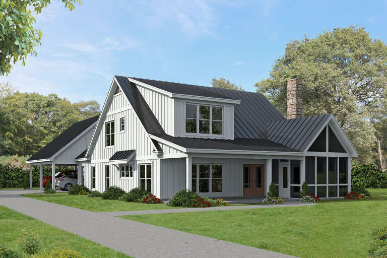House Plan House Plan #27985 Angled Front Elevation