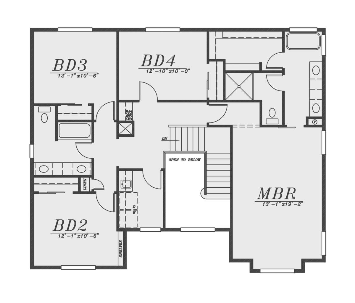 Second Floor for House Plan #5244-00014