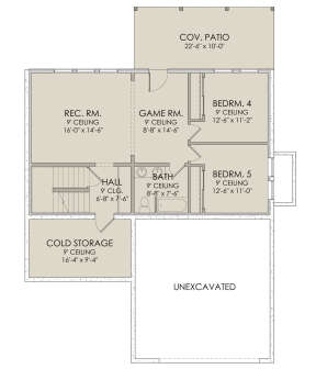 Walkout Basement for House Plan #6422-00002
