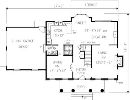 Main Floor for House Plan #033-00065
