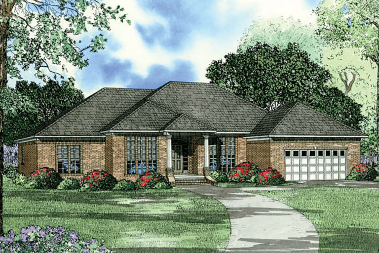 European House Plan #110-00015 Elevation Photo