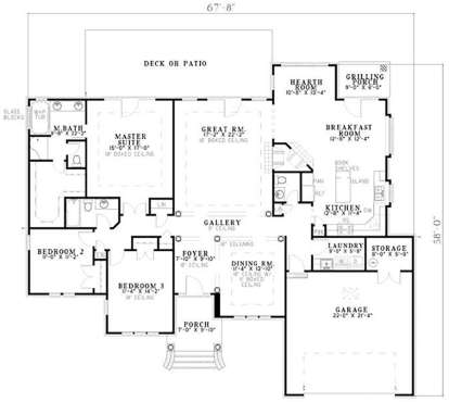 Main Floor for House Plan #110-00015