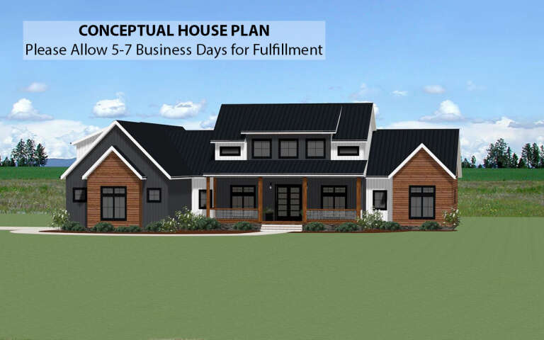 House Plan House Plan #28001 Angled Front Elevation