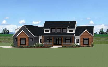 Modern Farmhouse House Plan #6849-00134 Elevation Photo