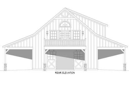 Barn House Plan #940-00663 Elevation Photo