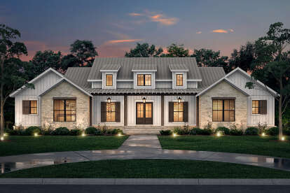 Modern Farmhouse House Plan #041-00310 Elevation Photo