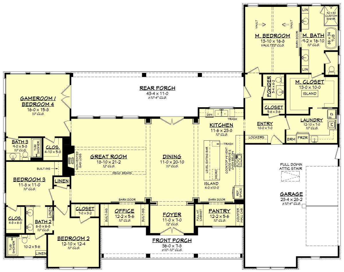 Main Floor  for House Plan #041-00310