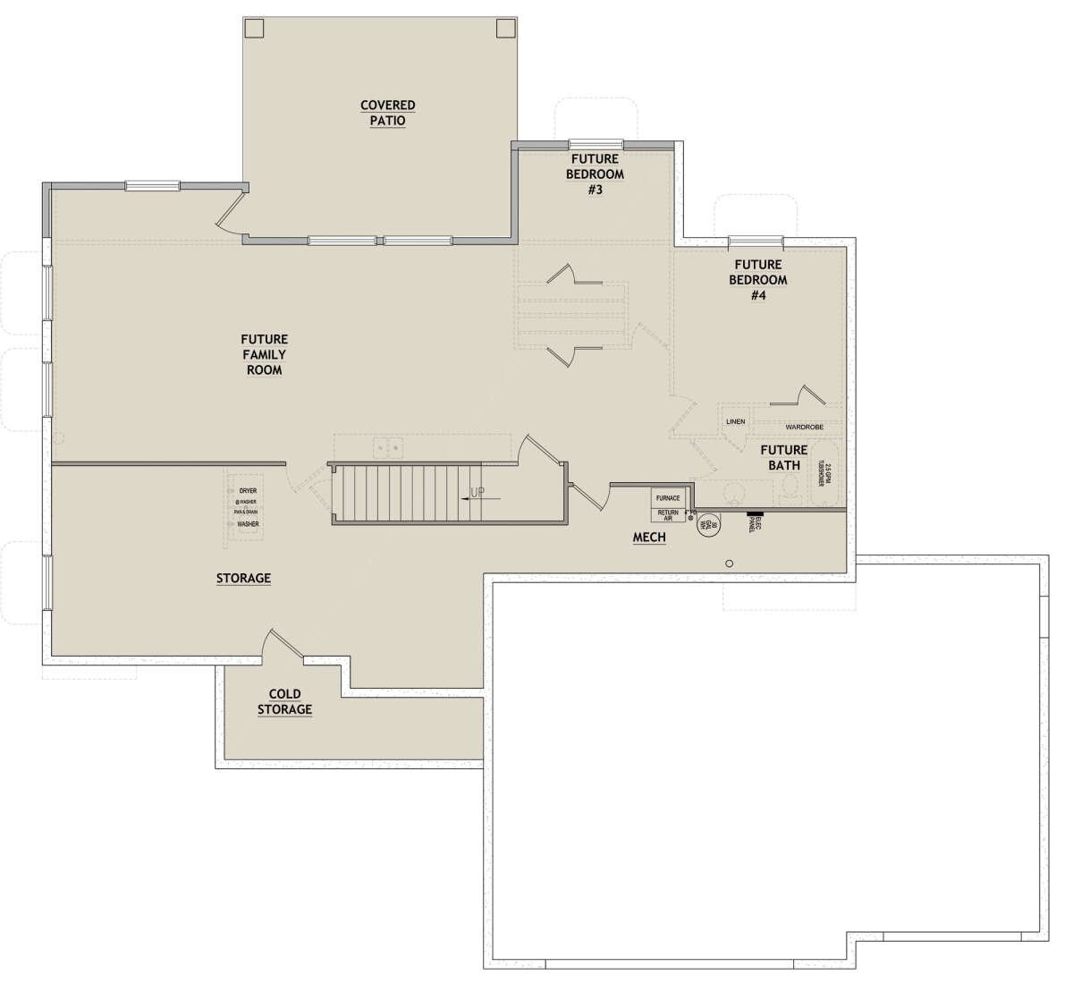 Basement for House Plan #8768-00107