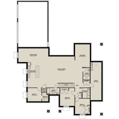 Basement for House Plan #2802-00186