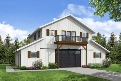 Barn House Plan #035-01033 Elevation Photo