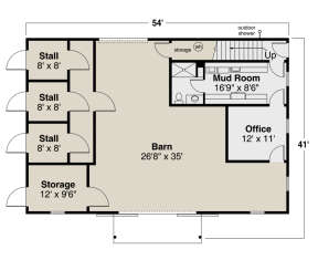 First Floor for House Plan #035-01033