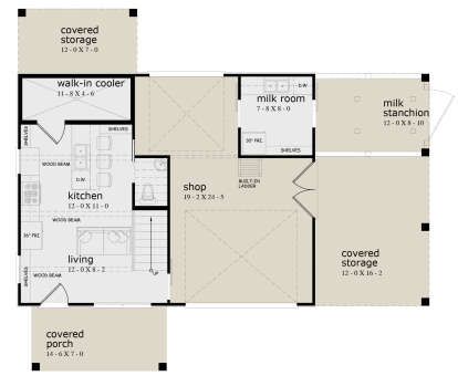 First Floor for House Plan #7174-00004