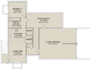 In Ground Basement for House Plan #6422-00004