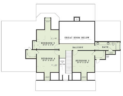 Second Floor for House Plan #110-00017