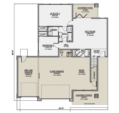 First Floor for House Plan #7306-00038