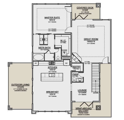 Second Floor for House Plan #7306-00038