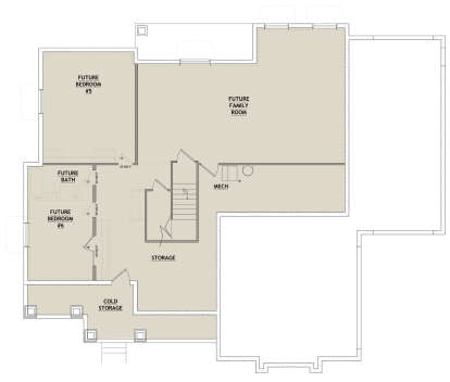 Basement for House Plan #8768-00110