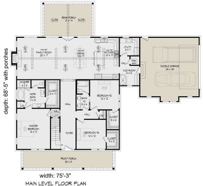 House Plan House Plan #28041 Drawing 1