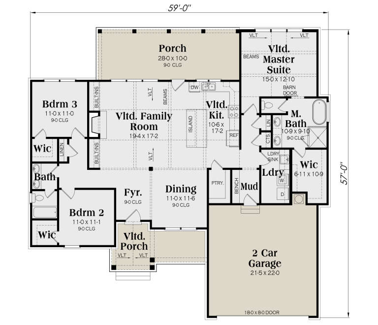 House Plan House Plan #28042 Drawing 1