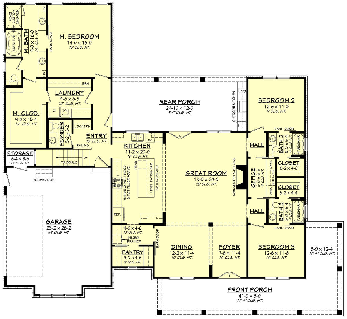 Main Floor  for House Plan #041-00311