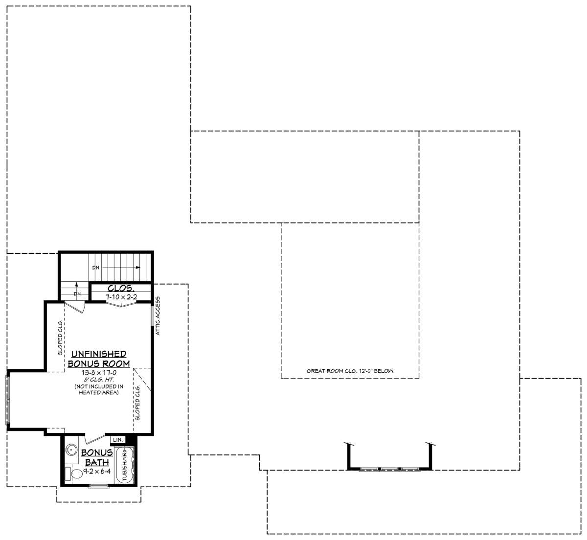 Bonus Room for House Plan #041-00311