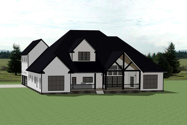 Modern Farmhouse Plan: 4,278 Square Feet, 5 Bedrooms, 5 Bathrooms