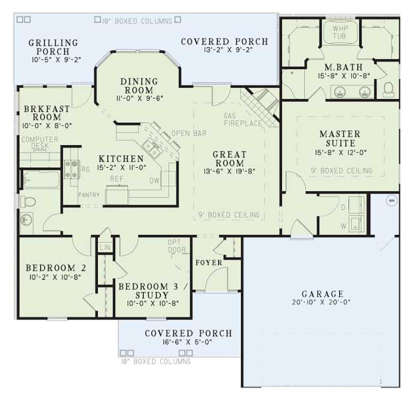 Main Floor for House Plan #110-00020